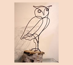 Owl #3
5 1/2" h x 4" w on birch base